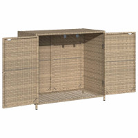 Produktbild för Trädgårdsskåp beige 83x45x76 cm konstrotting