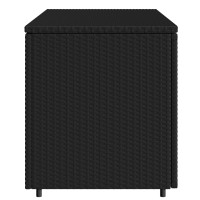 Produktbild för Trädgårdsskåp svart 110x55x60,5 cm konstrotting