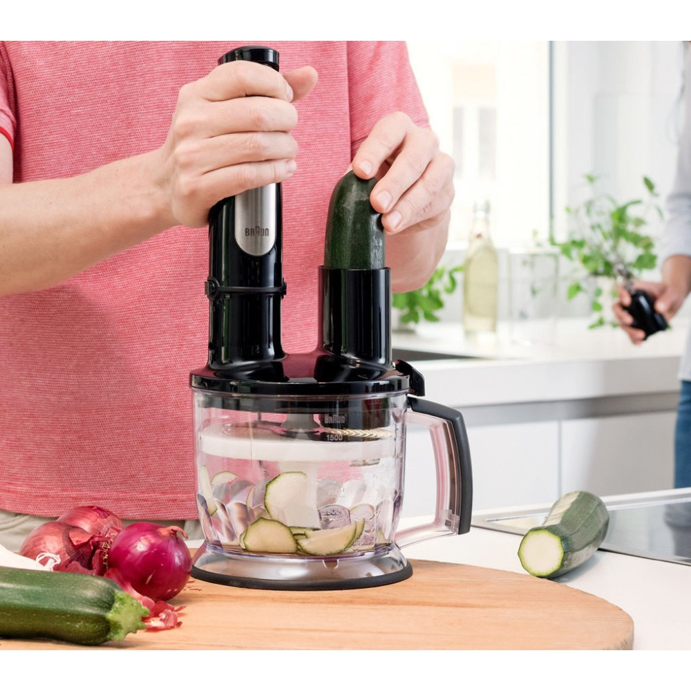 Produktbild för Braun MQ 7087X 1,2 l Stavmixer 1000 W Svart, Rostfritt stål