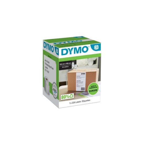 DYMO Etikett DYMO 4XL Vit 104 x 159mm 220/fp