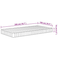 Produktbild för Skummadrass medium mjuk 100x200 cm