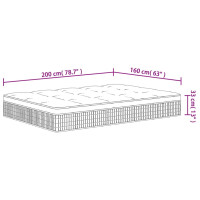 Produktbild för Pocketresårmadrass medium plus 160x200 cm