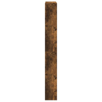 Produktbild för Skoskåp med spegel 4 skåp rökfärgad ek 63x17x134 cm