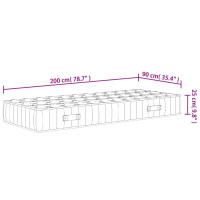 Produktbild för Pocketresårmadrass medium fast 90x200 cm