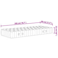 Produktbild för Pocketresårmadrass medium fast 80x200 cm