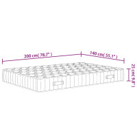 Produktbild för Pocketresårmadrass medium fast 140x200 cm