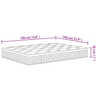 Produktbild för Pocketresårmadrass medium 140x190 cm