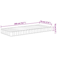 Produktbild för Skummadrass medium mjuk 70x200 cm