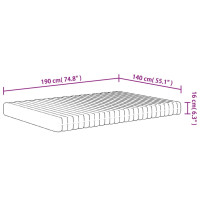 Produktbild för Skummadrass medium mjuk 140x190 cm