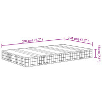 Produktbild för Bonellresårmadrass medium 120x200 cm