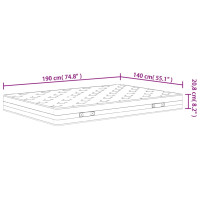 Produktbild för Bonellresårmadrass medium 140x190 cm