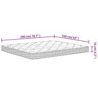 Produktbild för Skummadrass medium mjuk 160x200 cm