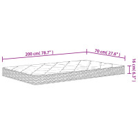 Produktbild för Skummadrass medium mjuk 70x200 cm