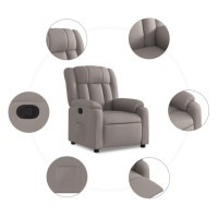 Produktbild för Reclinerfåtölj taupe tyg