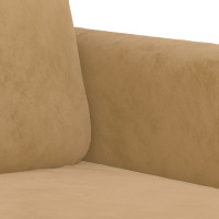 Produktbild för 2-sitssoffa brun 120 cm sammet