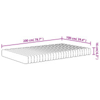 Produktbild för Skummadrass medium mjuk 100x200 cm