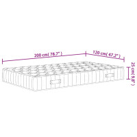 Produktbild för Pocketresårmadrass medium fast 120x200 cm