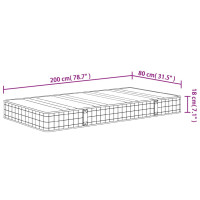 Produktbild för Bonellresårmadrass medium 80x200 cm