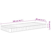 Produktbild för Skummadrass medium mjuk 80x200 cm