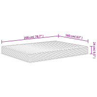 Produktbild för Skummadrass medium mjuk 160x200 cm