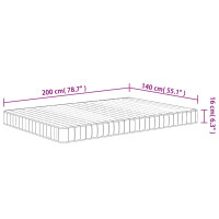 Produktbild för Skummadrass medium mjuk 140x200 cm