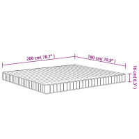 Produktbild för Skummadrass medium mjuk 180x200 cm