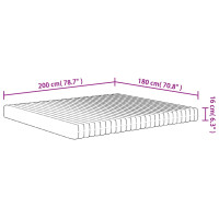 Produktbild för Skummadrass medium mjuk 180x200 cm