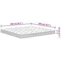 Produktbild för Skummadrass medium mjuk 200x200 cm