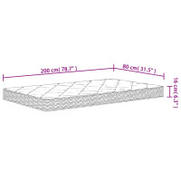 Produktbild för Skummadrass medium mjuk 80x200 cm