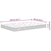 Produktbild för Skummadrass medium mjuk 90x200 cm