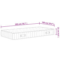 Produktbild för Pocketresårmadrass medium fast 100x200 cm