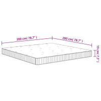 Produktbild för Pocketresårmadrass medium 200x200 cm