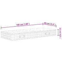 Produktbild för Pocketresårmadrass medium fast 90x190 cm