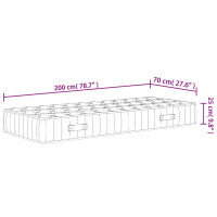 Produktbild för Pocketresårmadrass medium fast 70x200 cm