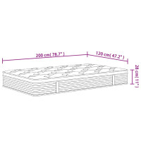 Produktbild för Pocketresårmadrass medium 120x200 cm