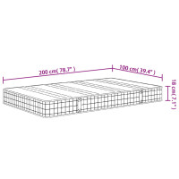 Produktbild för Bonellresårmadrass medium 100x200 cm