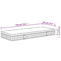 Produktbild för Bonellresårmadrass medium 90x190 cm