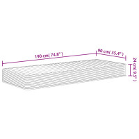 Produktbild för Skummadrass medium mjuk 90x190 cm