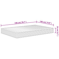 Produktbild för Skummadrass medium mjuk 140x190 cm