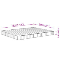 Produktbild för Skummadrass medium mjuk 160x200 cm