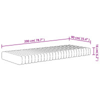 Produktbild för Skummadrass medium mjuk 90x200 cm