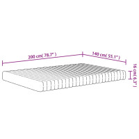 Produktbild för Skummadrass medium mjuk 140x200 cm