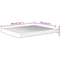 Produktbild för Skummadrass medium mjuk 160x200 cm