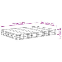 Produktbild för Bonellresårmadrass medium 140x190 cm