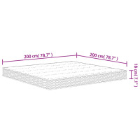 Produktbild för Bonellresårmadrass medium 200x200 cm