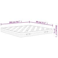 Produktbild för Bonellresårmadrass medium 200x200 cm