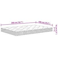 Produktbild för Skummadrass medium mjuk 100x200 cm