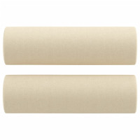 Produktbild för 2-sits soffa med prydnadskuddar gräddvit 140 cm tyg