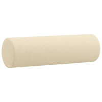 Produktbild för 2-sits soffa med prydnadskuddar gräddvit 140 cm tyg