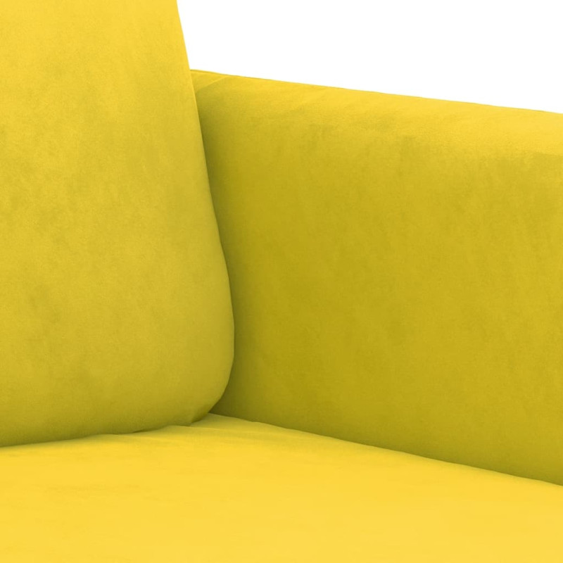 Produktbild för Soffgrupp med kuddar 2 delar gul sammet